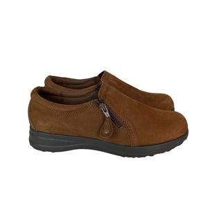 DR. SCHOLLS Traci Brown Suede Leather Sip On Comfort Shoes Women's Size 9
